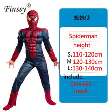Load image into Gallery viewer, Spiderman Superman Iron Man Cosplay Costume for Boys Carnival Halloween Costume for Kids Star Wars Deadpool Thor Ant man Panther
