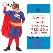 Load image into Gallery viewer, Spiderman Superman Iron Man Cosplay Costume for Boys Carnival Halloween Costume for Kids Star Wars Deadpool Thor Ant man Panther