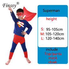 Load image into Gallery viewer, Spiderman Superman Iron Man Cosplay Costume for Boys Carnival Halloween Costume for Kids Star Wars Deadpool Thor Ant man Panther