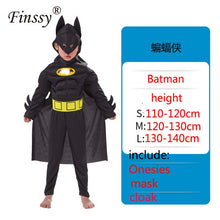 Load image into Gallery viewer, Spiderman Superman Iron Man Cosplay Costume for Boys Carnival Halloween Costume for Kids Star Wars Deadpool Thor Ant man Panther