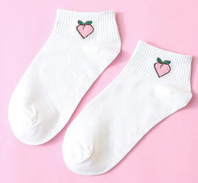 Load image into Gallery viewer, eTya 1 Pair 2019 Korean Kawaii Fruit  Embroidery Cute Sock For Women Lady Girl Cotton Winter Autumn Short Socks Sox