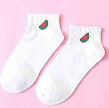 Load image into Gallery viewer, eTya 1 Pair 2019 Korean Kawaii Fruit  Embroidery Cute Sock For Women Lady Girl Cotton Winter Autumn Short Socks Sox