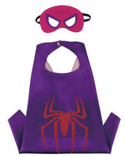 Load image into Gallery viewer, Manufacturers supply children's cartoon hero cloak custom wholesale new double Halloween spiderman cloak