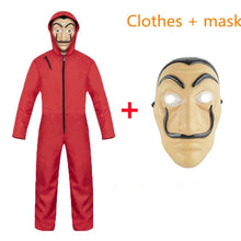 Load image into Gallery viewer, Salvador Dali Movie Costume Money Heist The House of Paper La Casa De Papel Cosplay Halloween Party Costumes with Face Mask