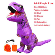 Load image into Gallery viewer, Adult Inflatable Costume Dinosaur Costumes T REX Blow Up Fancy Dress Mascot Cosplay Costume For Men Women Kids Dino Cartoon