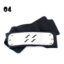 Load image into Gallery viewer, Anime Naruto Cosplay Headband Uzumaki Naruto Kakash Forehead Fashionable Guard Head Band Cosplay Accessories Kids Toy Gifts