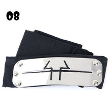 Load image into Gallery viewer, Anime Naruto Cosplay Headband Uzumaki Naruto Kakash Forehead Fashionable Guard Head Band Cosplay Accessories Kids Toy Gifts